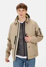 Blouson aus Baumwolle mit Kapuze Markenlogo