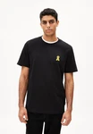 ARMEDANGELS T-Shirt MAARKOS Schwarz/Rot/Rosa/Dunkelblau/Gelb ARMEDANGELS T-Shirt MAARKOS Schwarz/Rot/Rosa/Dunkelblau/Gelb