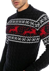 RedBridge Strickpullover Stilvoll und warm Hochwertiges Verarbeitung Schwarz/Rot