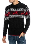 RedBridge Strickpullover Stilvoll und warm Hochwertiges Verarbeitung Schwarz/Rot