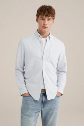 WE Fashion Businesshemd Hellblau/Grau/Blau