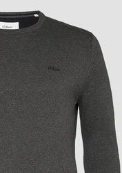 s.Oliver Strickpullover Dunkelgrau/Grau