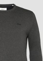 s.Oliver Strickpullover Dunkelgrau/Grau