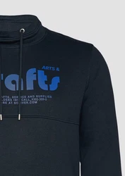 s.Oliver Sweatshirt mit Frontprint Dunkelblau/Hellblau/Blau