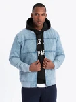 OMBRE Bomberjacke Denim Bomberjacke für Herren Hellblau/Blau