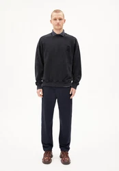 Armedangels Sweatshirt EMAAL CREWNECK GMT DYE Schwarz/Dunkelblau/Dunkelgrau