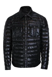 Lufian Winterjacke Kane mit Hemdkragen Schwarz/Orange
