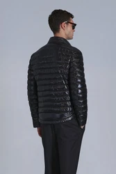 Lufian Winterjacke Kane mit Hemdkragen Schwarz/Orange