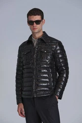 Lufian Winterjacke Kane mit Hemdkragen Schwarz/Orange