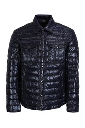 Lufian Winterjacke Kane mit Hemdkragen Dunkelblau/Blau