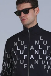 Lufian Strickjacke Writer Rosa/Hellblau/Schwarz/Blau/Orange