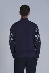 Lufian Strickjacke Writer Dunkelblau/Hellblau