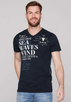 CAMP DAVID T-Shirt blau/marine/weiß