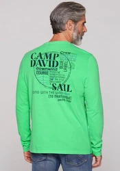 CAMP DAVID Langarmshirt Grün/Türkis/Neonfarben