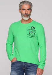 CAMP DAVID Langarmshirt Grün/Türkis/Neonfarben