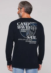 CAMP DAVID Langarmshirt Dunkelblau/Grau