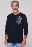 CAMP DAVID Langarmshirt Dunkelblau/Grau