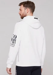 CAMP DAVID Hoodie mit Logo-Prints Dunkelblau/Gelb/Creme/Weiß