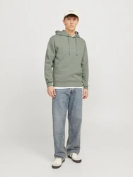 JACK & JONES Sweatshirt 'JJEStar' pastellgrün/weiß