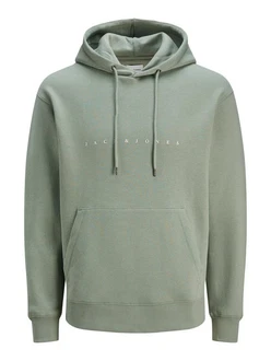 JACK & JONES Sweatshirt 'JJEStar' pastellgrün/weiß