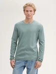 TOM TAILOR Strickpullover Longsleeve Rundhalspullover Grün/Hellgrün/Hellblau/Türkis