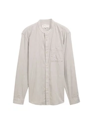 TOM TAILOR DENIM Hemd Langarmhemd Grau/Hellgrau