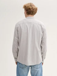 TOM TAILOR DENIM Hemd Langarmhemd Grau/Hellgrau