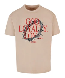 T-Shirt God Loyalty Love O T-Shirt Beige Baumwolle