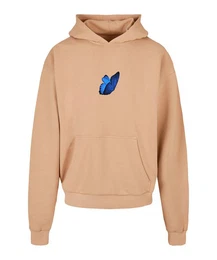 Sweatshirt Le Papillon Oversized Hoody Beige Baumwolle