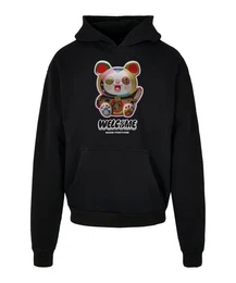 Sweatshirt Welcome Cat Oversized Hoody Baumwolle