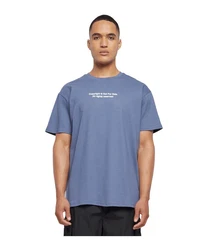 Mister Tee T-Shirt Fingerprint Oversized Grau/Dunkelblau/Blau/Hellblau