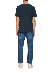 s.Oliver Kurzarmshirt Baumwoll-T-Shirt Dunkelblau/Blau/Türkis/Hellblau