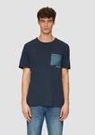 s.Oliver Kurzarmshirt Baumwoll-T-Shirt Dunkelblau/Blau/Türkis/Hellblau