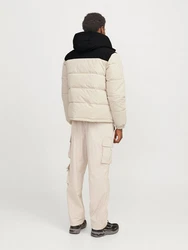 Jack & Jones Jacke 'JJEOtto' Puffer Jacket SN beige / schwarz