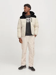 Jack & Jones Jacke 'JJEOtto' Puffer Jacket SN beige / schwarz