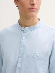 TOM TAILOR Denim Langarmhemd Fitted Hemd Hellblau/Blau/Grau