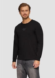 s.Oliver Shirt Rundhals-Ausschnitt Schwarz
