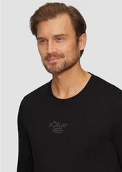 s.Oliver Shirt Rundhals-Ausschnitt Schwarz