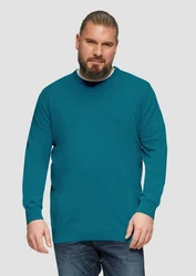 s.Oliver Strickpullover Rundhalspullover Big Size Türkis