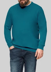 s.Oliver Strickpullover Rundhalspullover Big Size Türkis