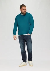 s.Oliver Strickpullover Rundhalspullover Big Size Türkis