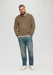 s.Oliver Strickpullover Rundhalspullover Big Size Khaki/Dunkelgrün/Braun/Beige