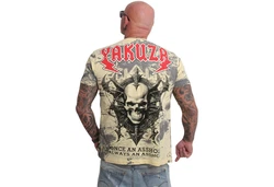 YAKUZA T-Shirt Ahole Grau/Khaki/Rot/Gelb/Weiß
