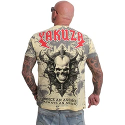 YAKUZA T-Shirt Ahole Grau/Khaki/Rot/Gelb/Weiß