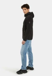 Didriksons Fleecejacke BROR Schwarz/Dunkelgrau/Rot