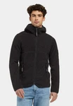 Didriksons Fleecejacke BROR Schwarz/Dunkelgrau/Rot