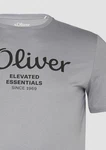 s.Oliver T-Shirt mit Logo-Print Silber/Grau