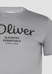 Kurzarmshirt T-Shirt mit Logo-Print