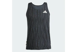 adidas Performance Longtop ADIZERO RUNNING SINGLET Blau/Schwarz/Grau