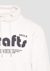 s.Oliver Sweatshirt mit Frontprint und Snood-Kragen Dunkelrot/Weiß/Grau